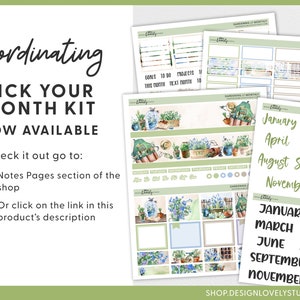March Notes Page Kit, Printable Planner Stickers, Monthly Sticker Kit ...