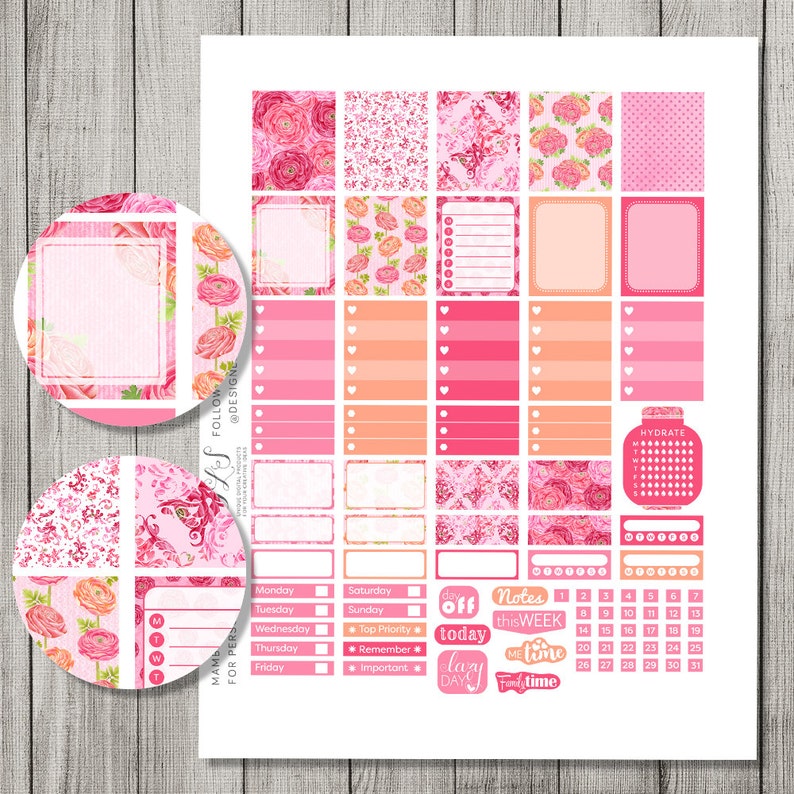 Mini Happy Planner Printable Stickers Mini Happy Kit Weekly Etsy