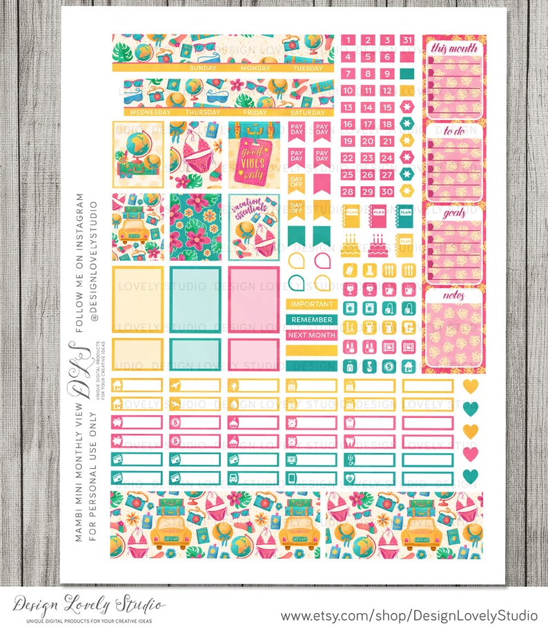 MINI HAPPY PLANNER Monthly View Kit Printable Monthly - Etsy