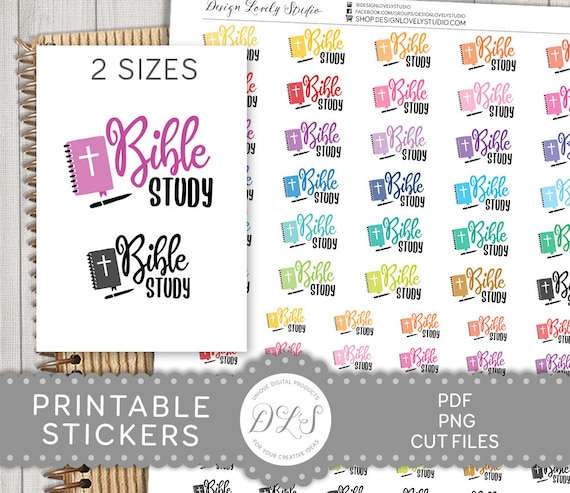 BIBLE STUDY Printable Planner Stickers Faith Planner | Etsy