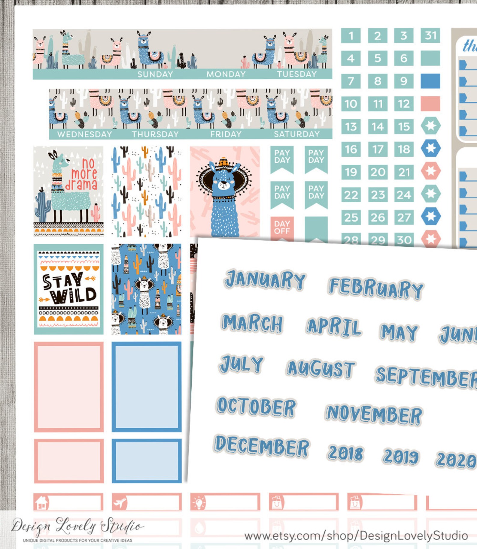 Mini Happy Planner Monthly Sticker Kit Mini Happy Planner | Etsy