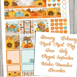 Happy Planner Fall Monthly Kit, Novemper Monthly Stickers Kit, October ...