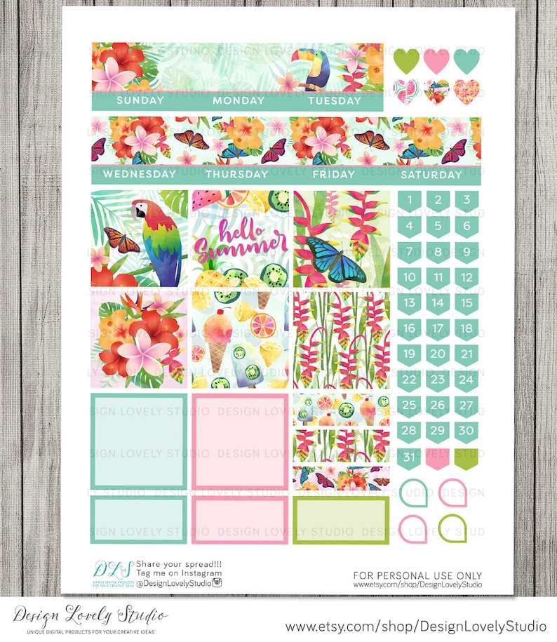 Monthly Planner Stickers, Big Happy Planner Monthly Stickers Kit ...