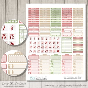 Printable NEW YEAR Planner Stickers Kit, Happy Planner Printable ...
