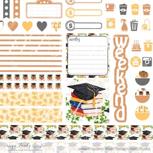 Mini Happy Planner Graduation Stickers, Graduation Stickers Kit ...