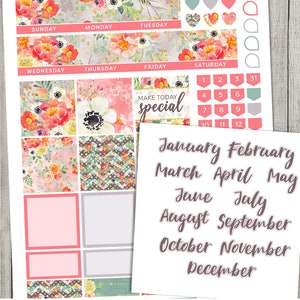 PRINTABLE Happy Planner Stickers, Monthly Planner Stickers Kit, Floral ...