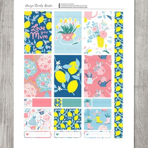 Mothers Day Planner Stickers Kit, Big Happy Planner Printable Stickers ...