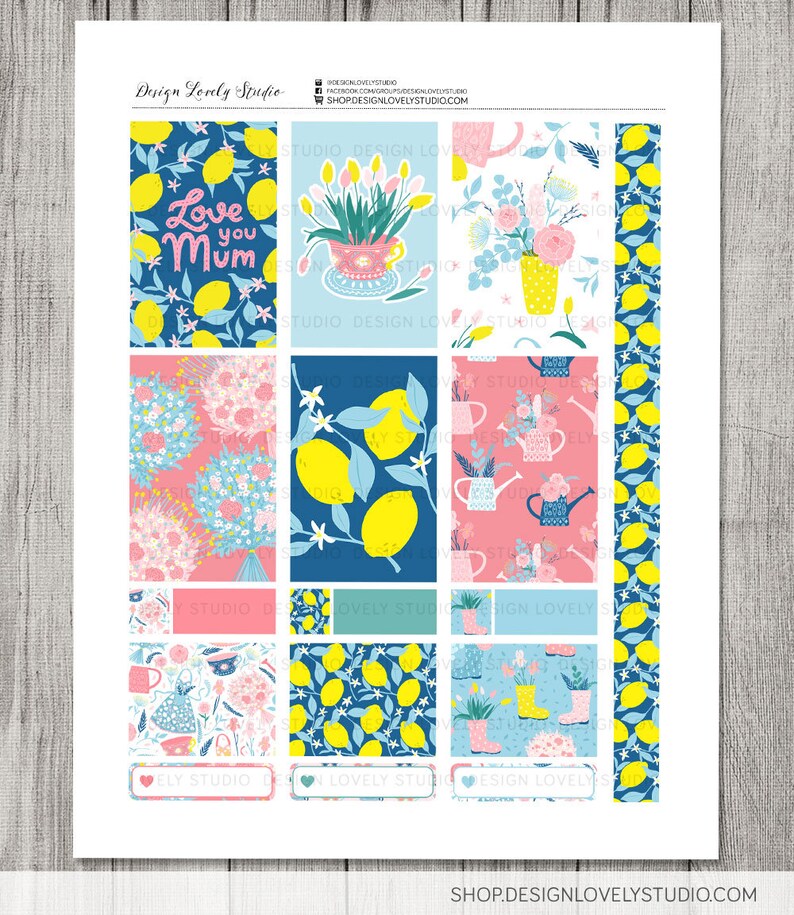 Mothers Day Planner Stickers Kit Big Happy Planner Printable - Etsy