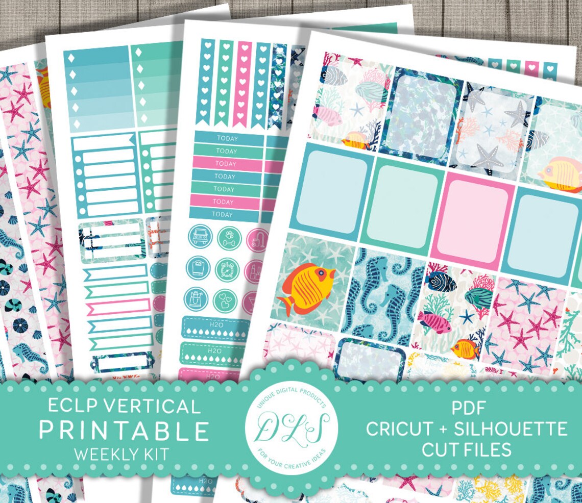 Weekly Planner Kit Fits Erin Condren ECLP Printable Planner | Etsy