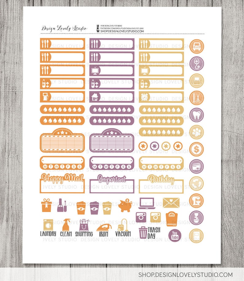 Big Happy Planner PRINTABLE Weekly Kit Fall Planner Stickers - Etsy