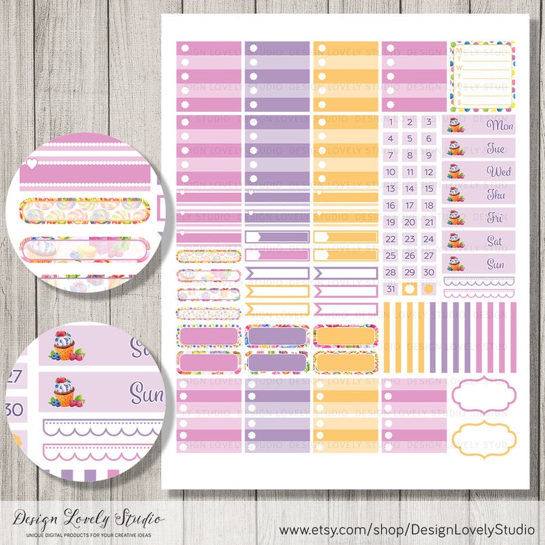 birthday planner sticker kit printable birthday planner etsy