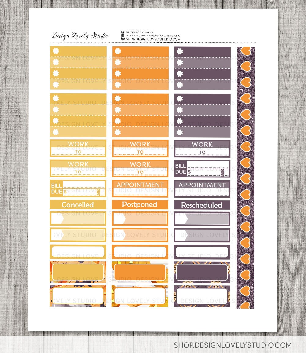 HALLOWEEN Planner Stickers Kit, Big Happy Planner Fall Weekly Kit ...