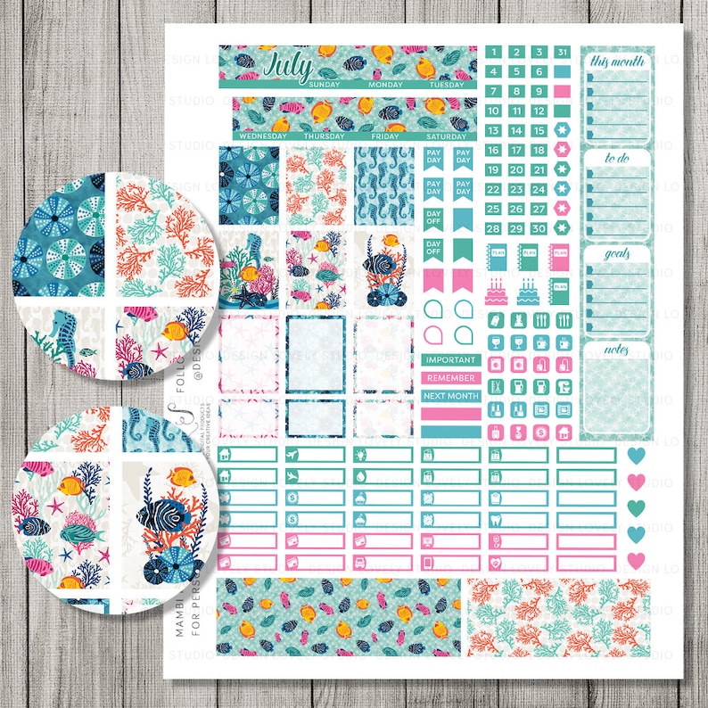 Happy Planner July Stickers July Mini Happy Planner July | Etsy