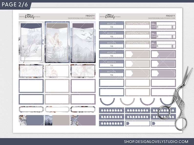 Happy Planner Printable Stickers Winter Planner Kit Weekly - Etsy