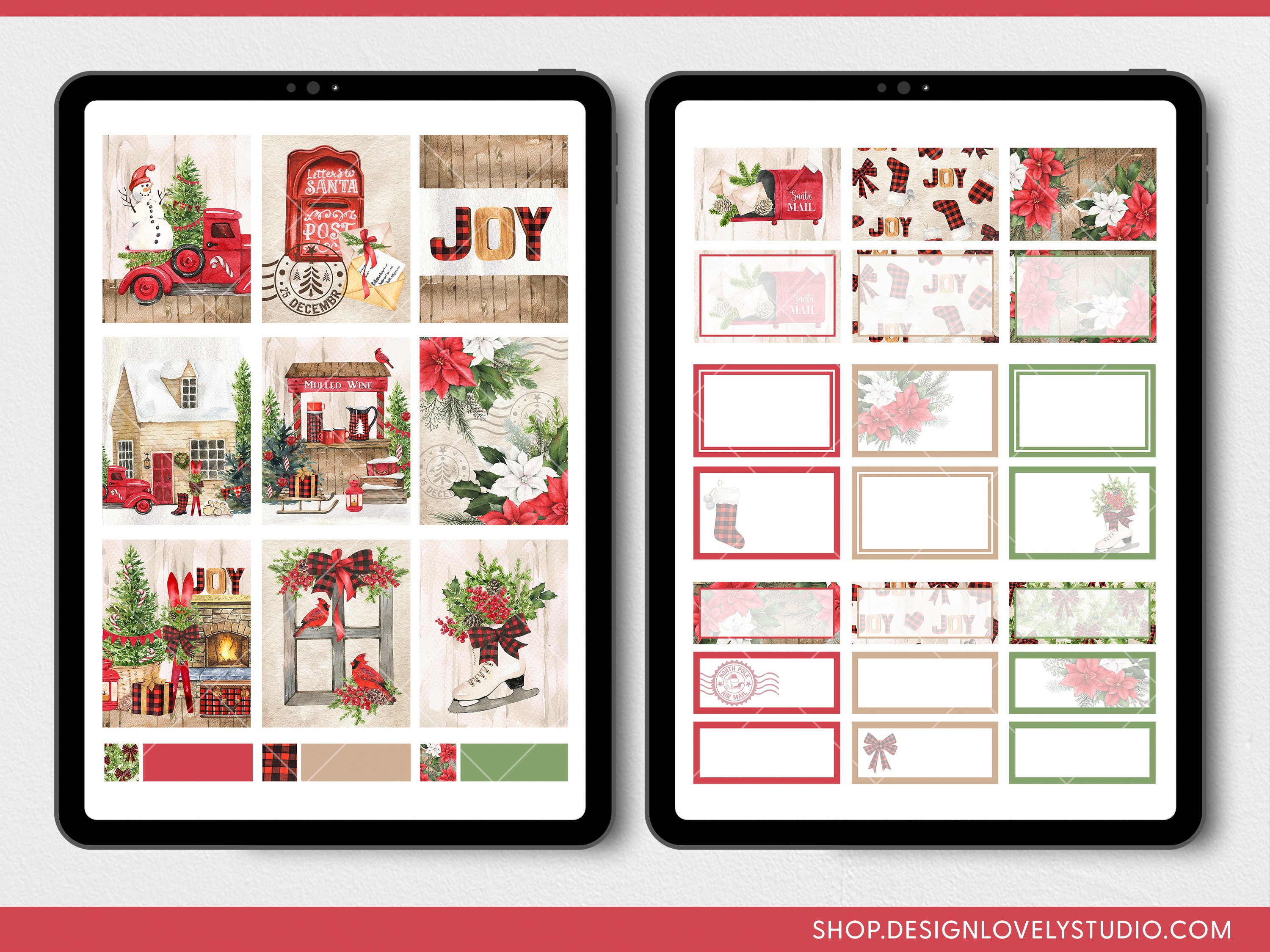 Goodnotes Christmas Stickers Christmas Digital Stickers Etsy