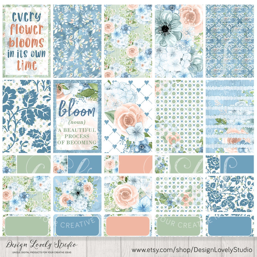 Printable FLORAL Planner Stickers, Happy Planner Weekly Stickers Kit ...
