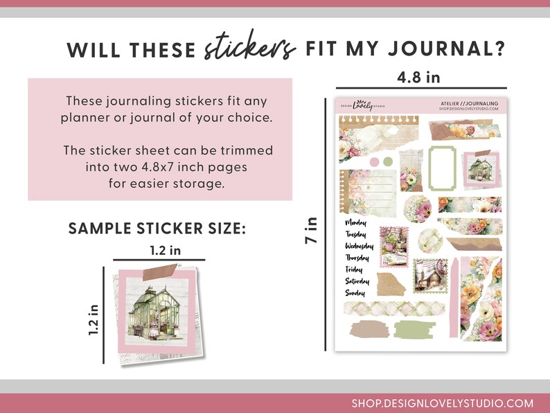 Spring Atelier Journaling Stickers, March April May Printable Planner ...