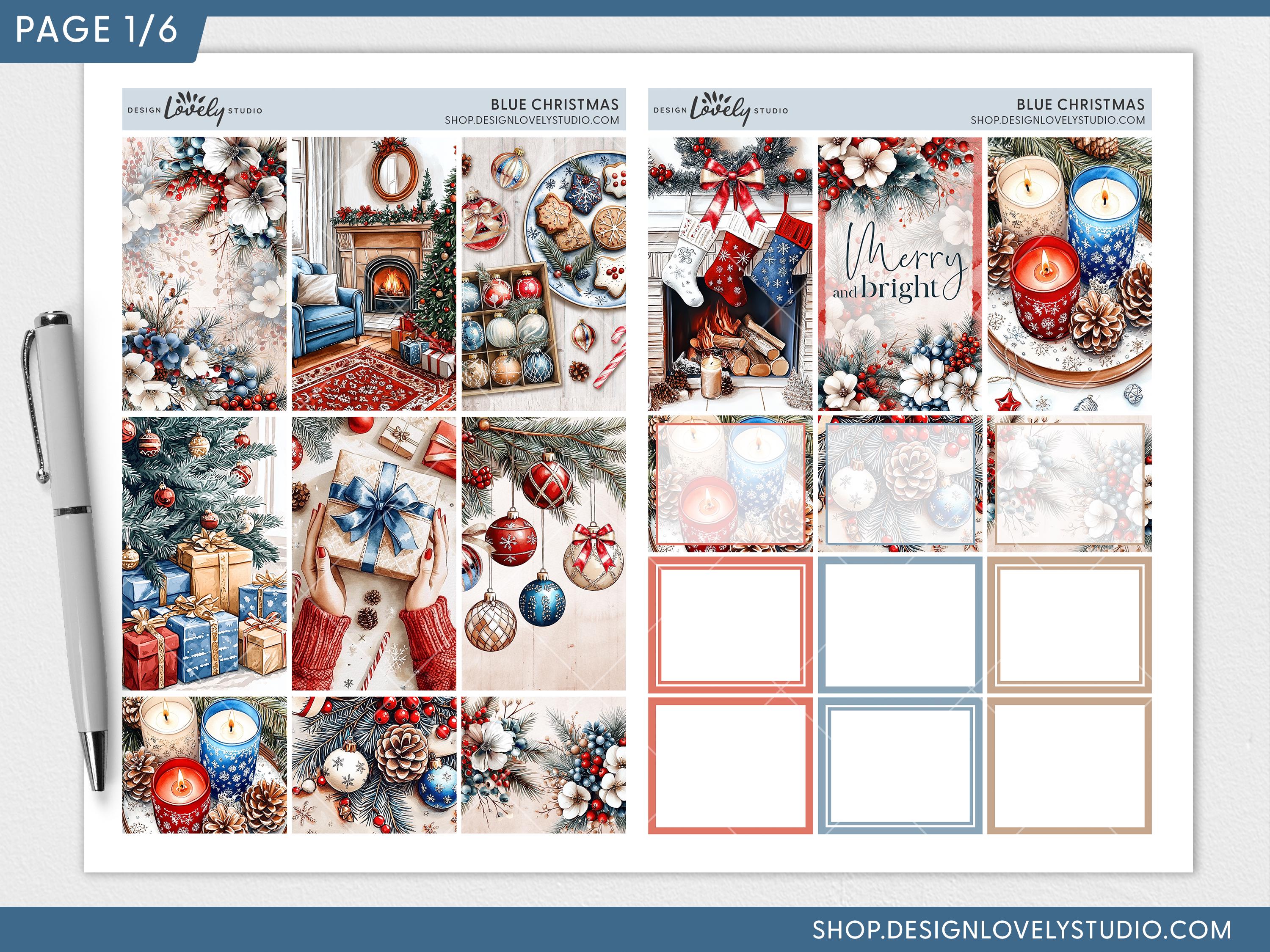 Christmas Planner Stickers, Happy Planner Printable Stickers, Holiday