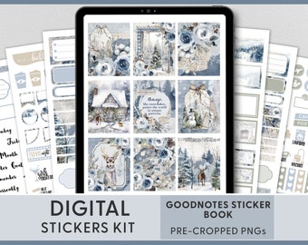 Digital Planner Stickers, Goodnotes Stickers, Pre-cropped Stickers, Ipad Stickers, DG146