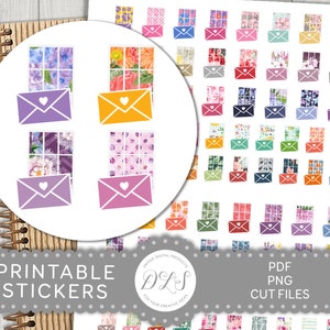 Happy Mail Icon Planner Stickers, Colorful Happy Mail Stickers, Happy Mail Envelope Planner Stickers, Happy Mail Printable Stickers,  DS169