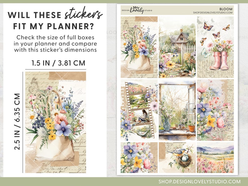 Floral Printable Planner Stickers Bundle, Spring Stickers, Summer ...
