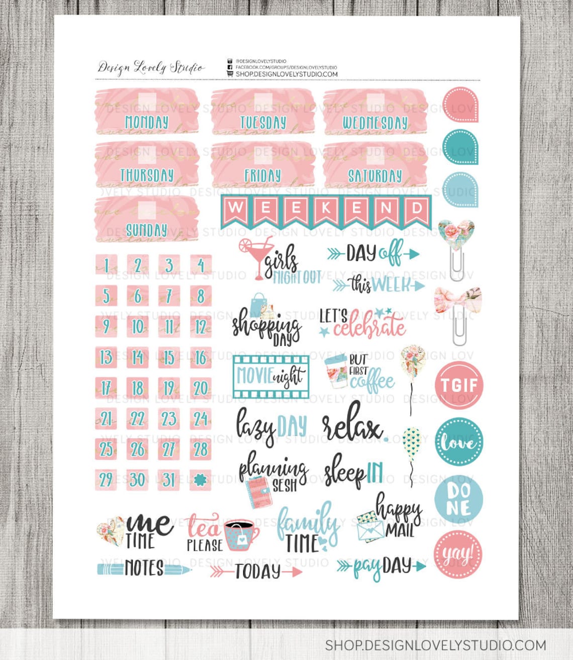 PRINTABLE Big Happy Planner Stickers Kit Dreamcatcher Planner - Etsy