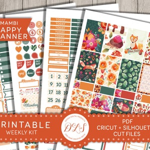 Planificateur d’automne autocollants, automne heureux planificateur Printables, Kit de planificateur de septembre, automne Kit planificateur, heureux planificateur hebdomadaire Kit, HP132 heureux
