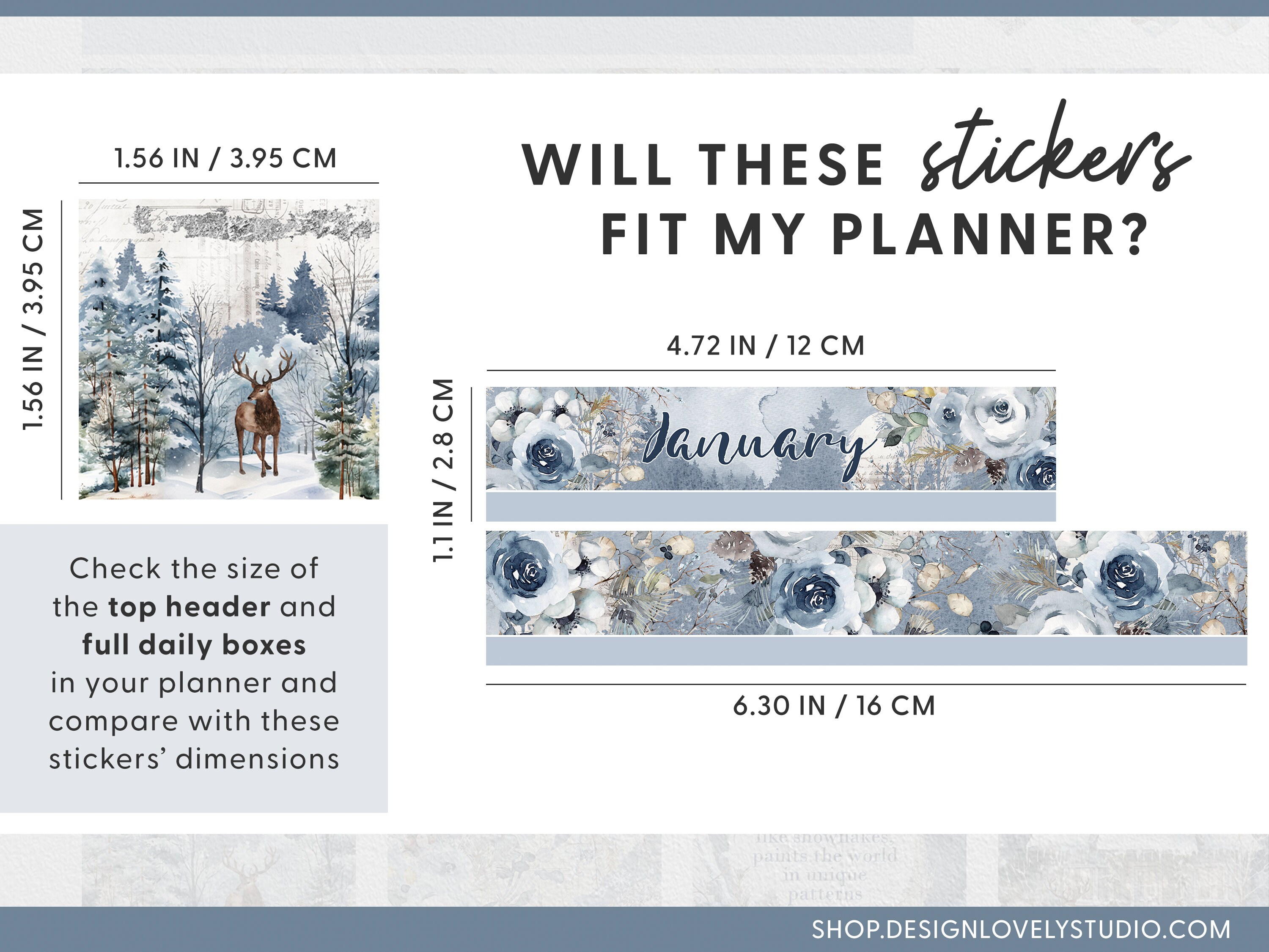 Printable January Monthly Sticker Kit, New Year Planner Stickers ...