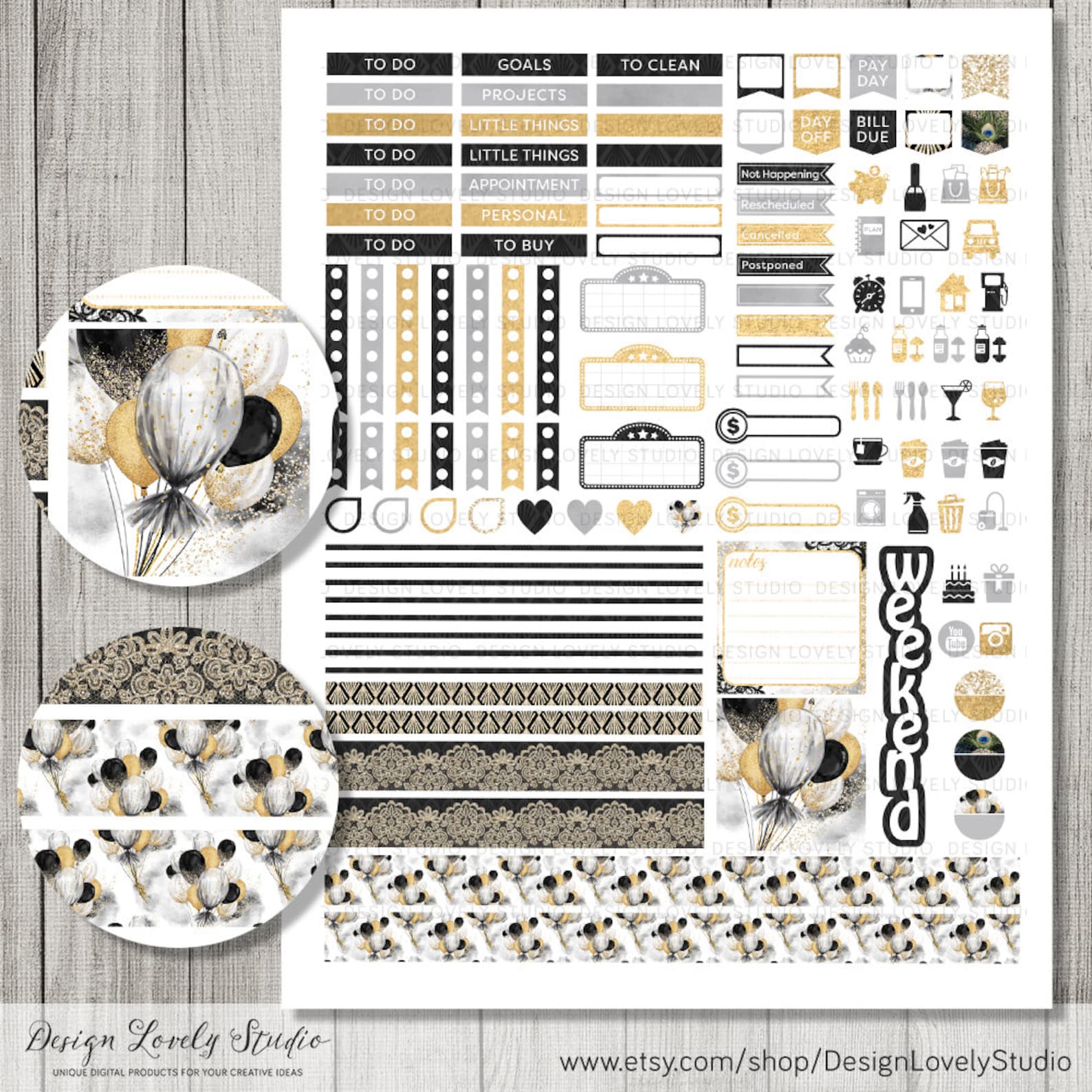 Mini Happy Planner New Year Stickers Kit Printable January | Etsy
