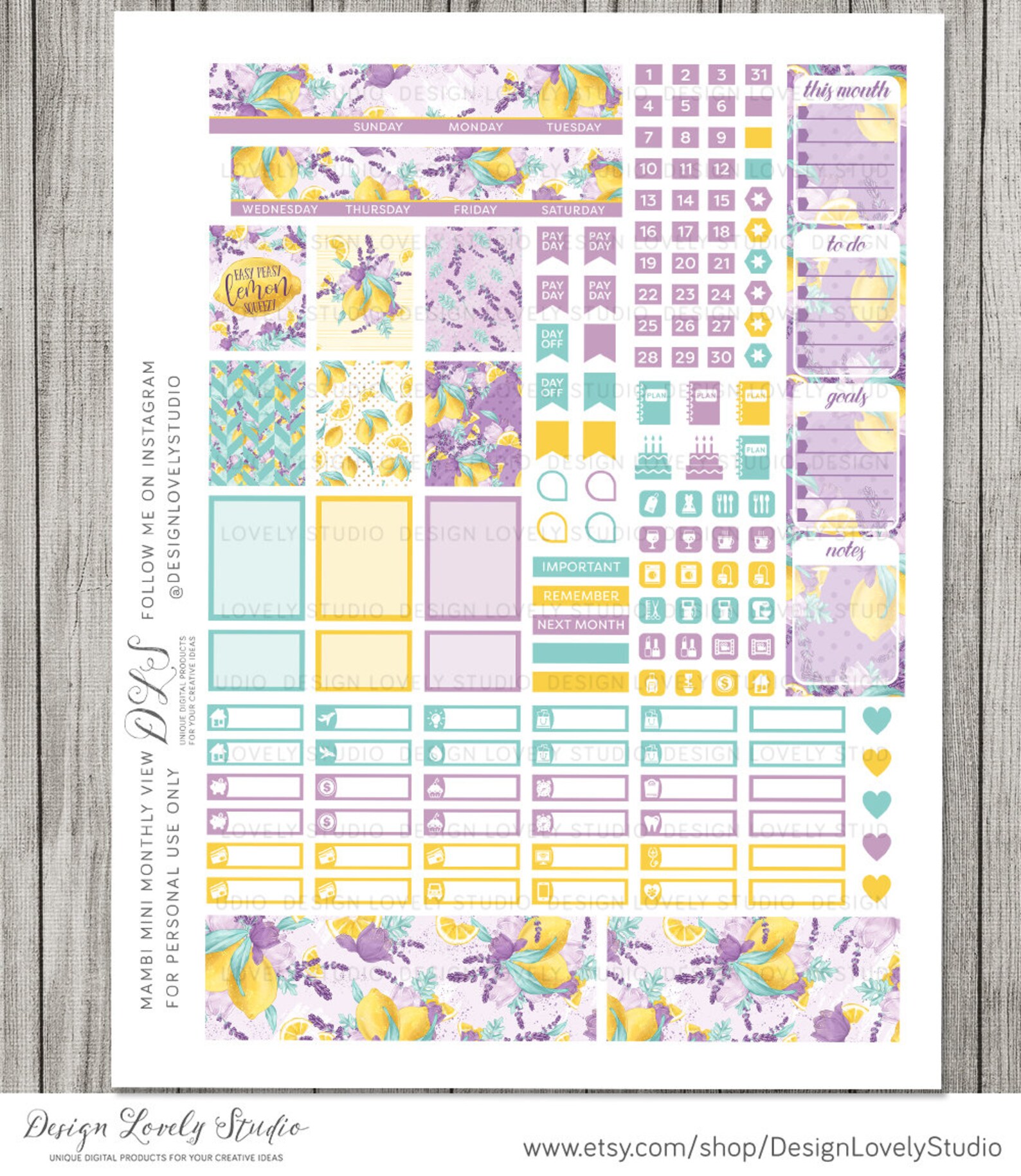Mini Happy Planner Monthly Printable Mini Happy Planner - Etsy