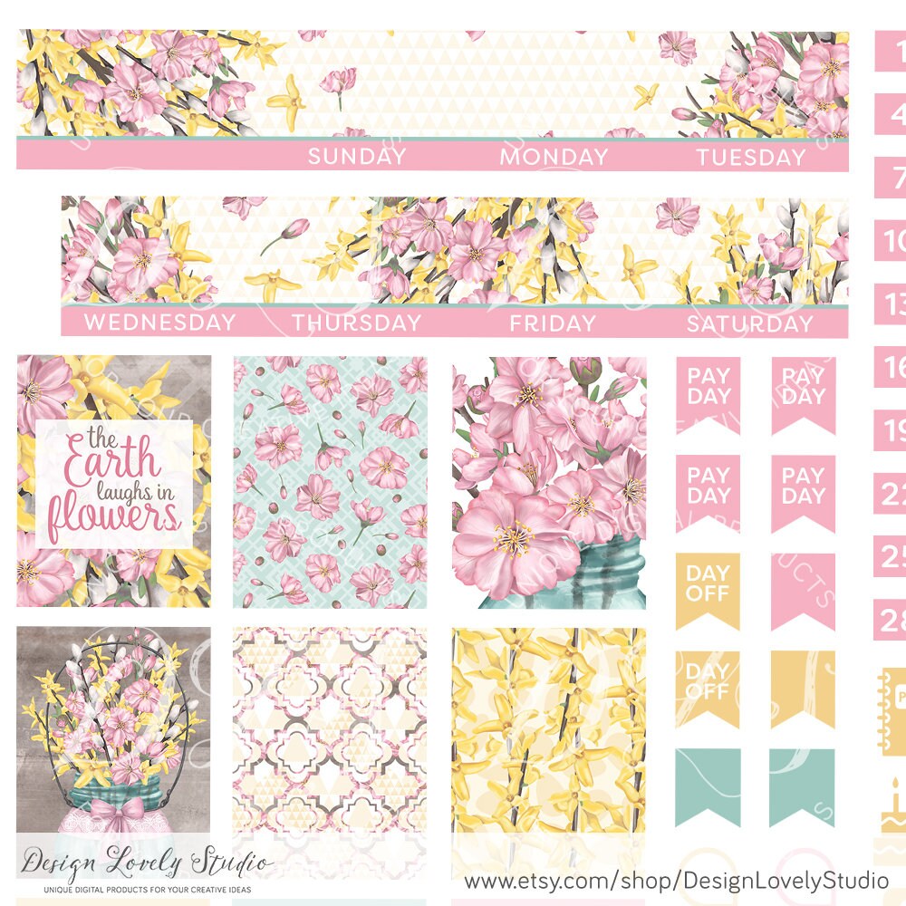 Mini Happy Planner Monthly Stickers Kit Printable Monthly - Etsy