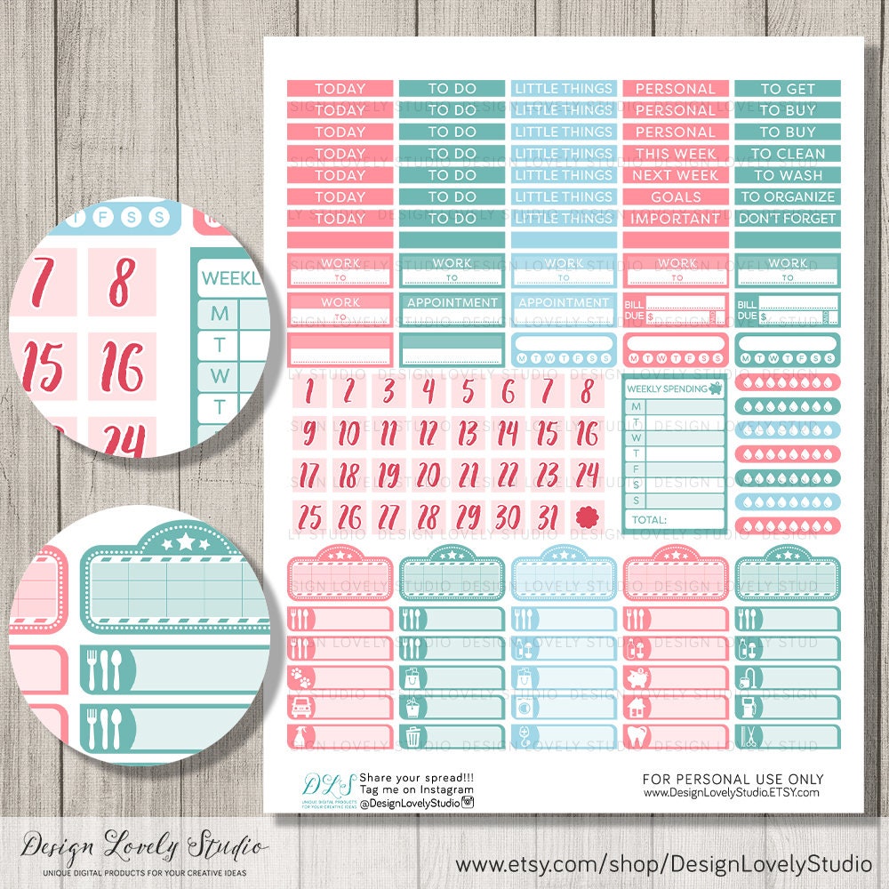 Mothers Day Printable Planner Stickers Happy Planner Classic - Etsy