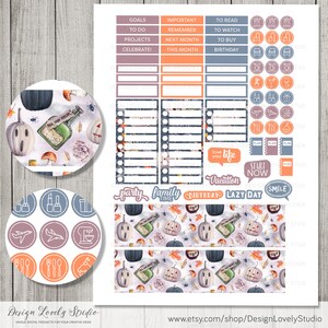 Printable October Stickers Kit, Happy Planner October Monthly Kit ...