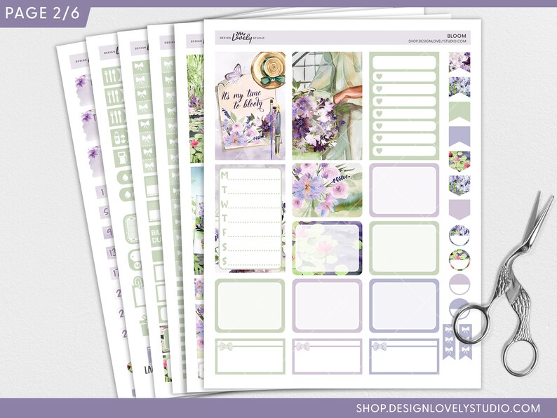 Spring Planner Stickers Spring Weekly Kit April Stickers - Etsy