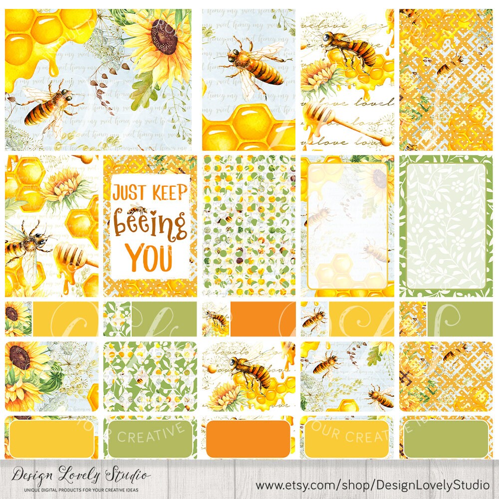 Happy Planner PRINTABLE Weekly Kit Honey Bee Planner | Etsy