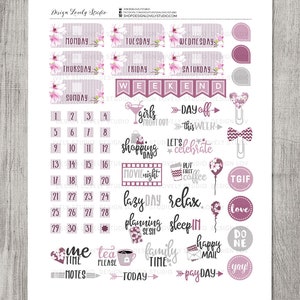 Big Happy Planner Printable Stickers, Weekly Planner Stickers, HP ...