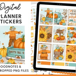 Goodnotes Stickers, Fall Digital Planner Stickers, Autumn Digital Stickers, Ipad Stickers, Notability Stickers, Pre-cropped Stickers, DG107