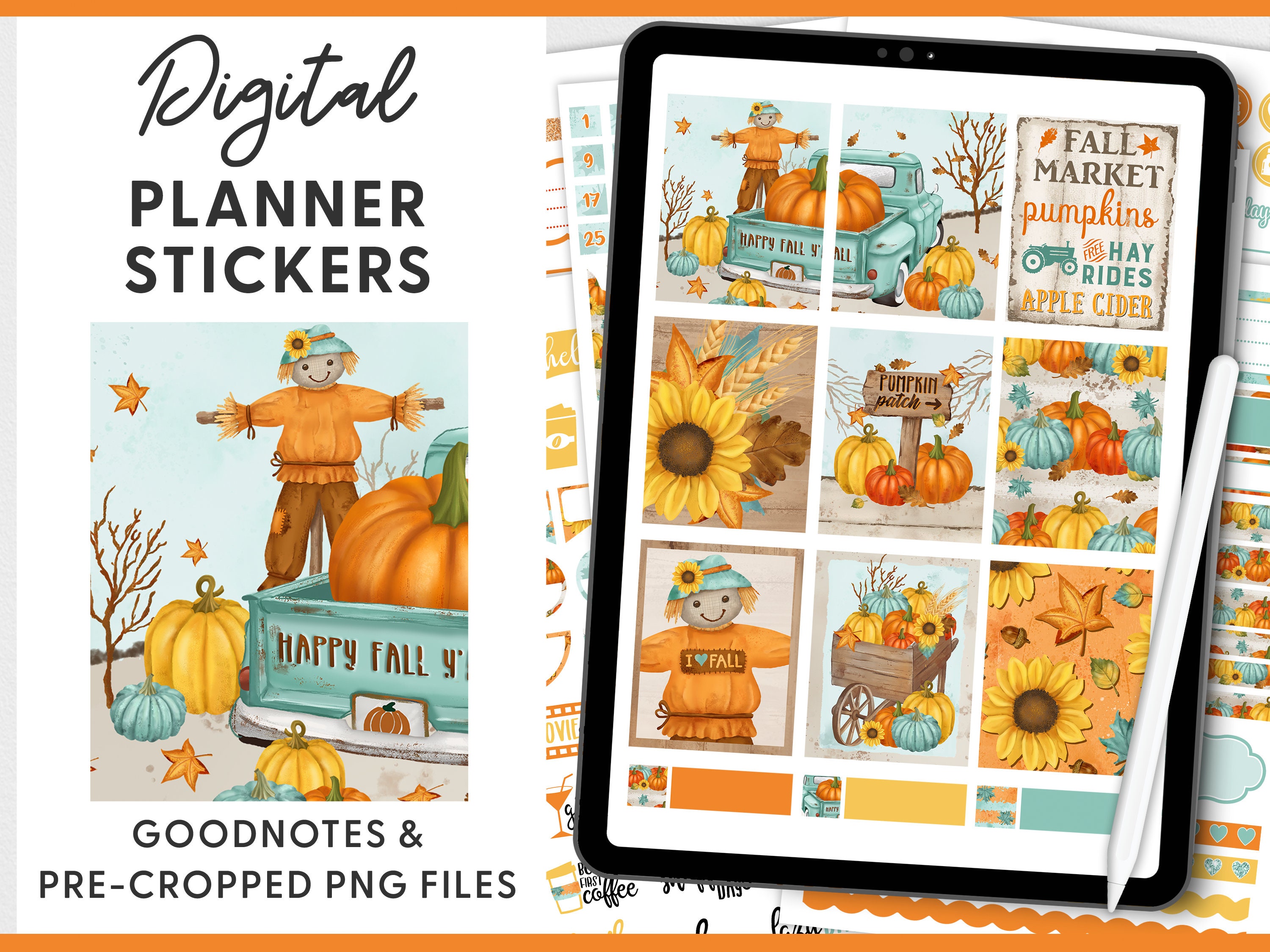 Goodnotes Stickers, Fall Digital Planner Stickers, Autumn Digital ...
