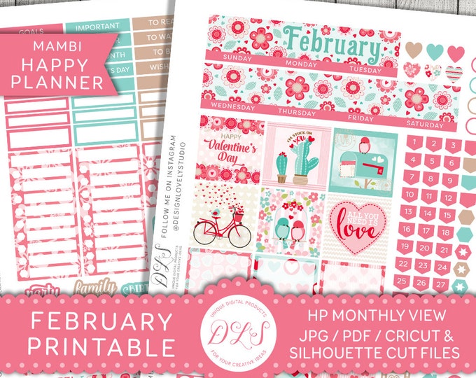 Happy Planner June Monthly Kit, June Happy Planner Printable Stickers ...