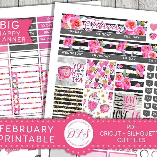 Big Happy Planner February Stickers Kit Big Happy Planner - Etsy
