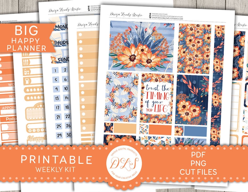 Big Happy Planner PRINTABLE Weekly Kit Fall Planner Stickers | Etsy