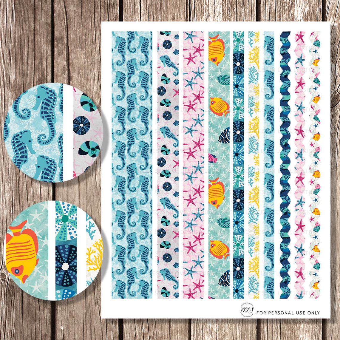 HORIZONTAL Planner Stickers Erin Condren Horizontal Nautical - Etsy