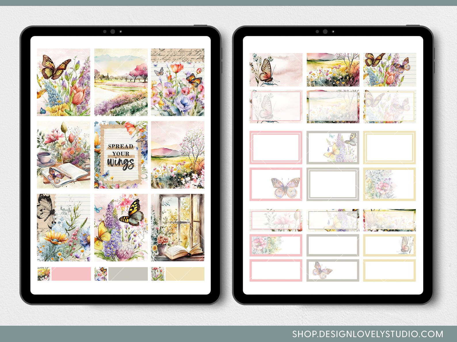 Digital Planner Stickers, Spring Planner Stickers, Butterfly Stickers ...