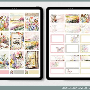 Digital Planner Stickers, Spring Planner Stickers, Butterfly Stickers ...