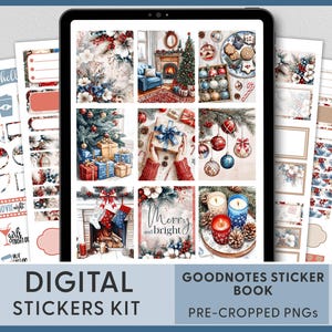Digitale kerstplannerstickers, vakantiestickers, decemberplanner, Goodnotes-stickers, voorgesneden stickers, iPad-stickers, DG169