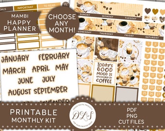 Coffee Shop Personal Planner Kit Coffee Shop Personal Planner Kit