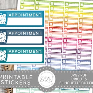 Afspraak Planner Stickers, Afdrukbare Afspraak Stickers, Afspraak Box Stickers, Afspraak Herinnering Stickers, FS126