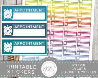 Appointment Planner Stickers, Printable Appointment Stickers, Appointment Box Stickers, Appointment Reminder Stickers, FS126