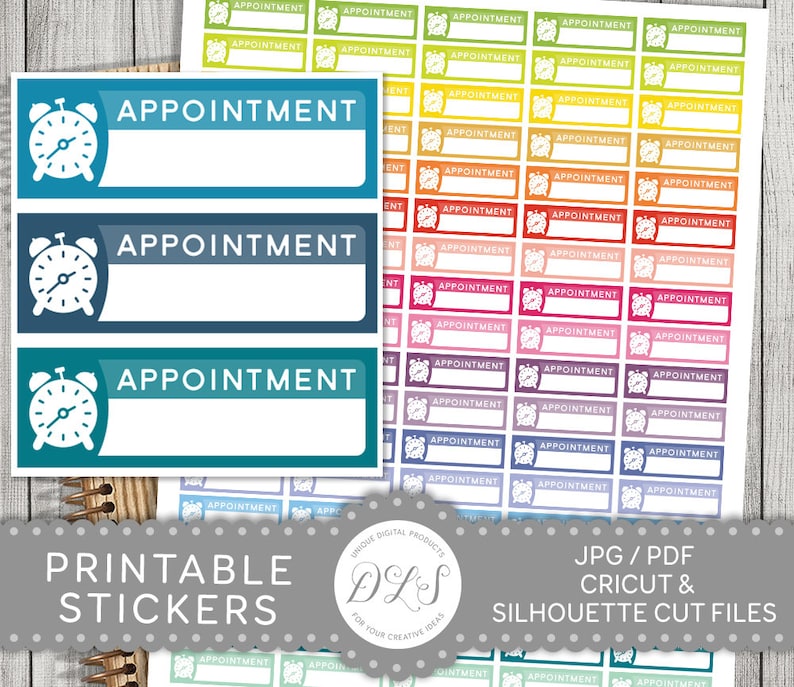Appointment Planner Stickers Printable Appointment Stickers Etsy