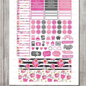Printable Monthly Planner Stickers, Erin Condren Monthly Planner Kit ...